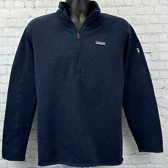 Patagonia Better Sweater 1/4 Quarter Zip Fleece 25618 Blue Womens XL X-Large - Picture 1 of 8